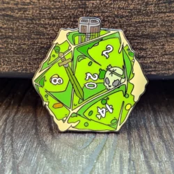 Gelatinous D20 Hard Enamel Pin -1.5"