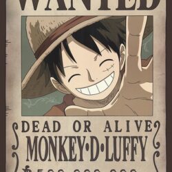 One Piece 24X36 - Monkey D. Luffy Wanted Dead or Alive Manga