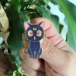 Sailor Moon Cat Luna Pin - 1.5"